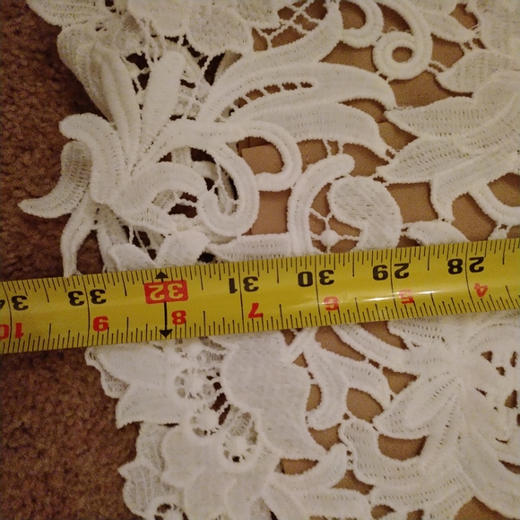 🌺 Beautiful NWT New Look Premium ivory crochet lace dress fully lined sz 8 - Picture 13 of 14